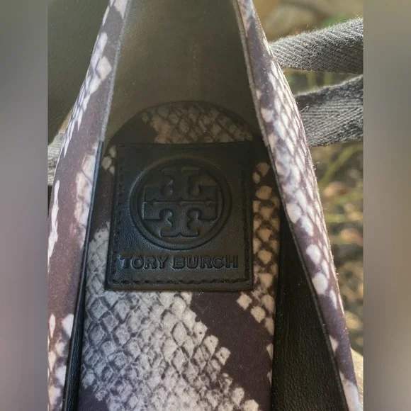 Tory Burch Heather Lace Wrap Up Espadrille Wedges - Size 6 - Picture 4 of 14